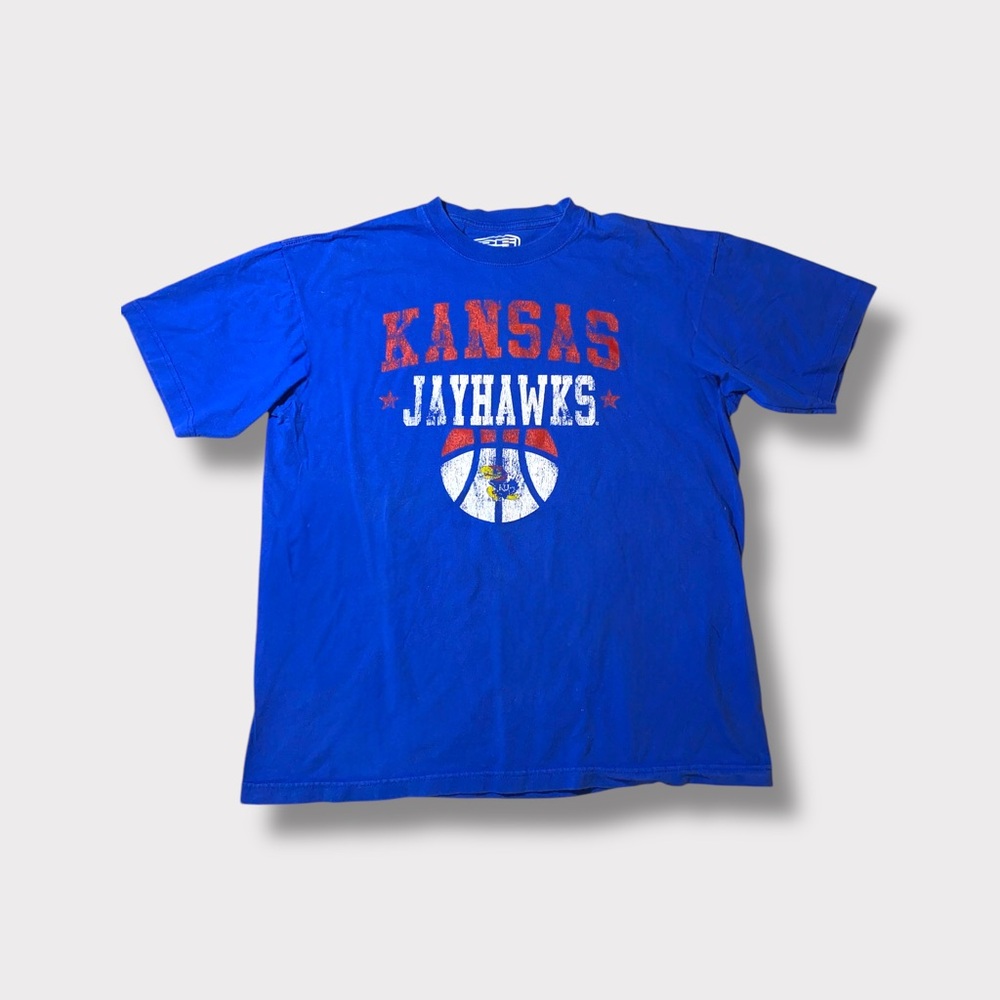 NCAA University of Kansas Jayhawks Basketball Short Sleeve T-Shirt | Size Large
